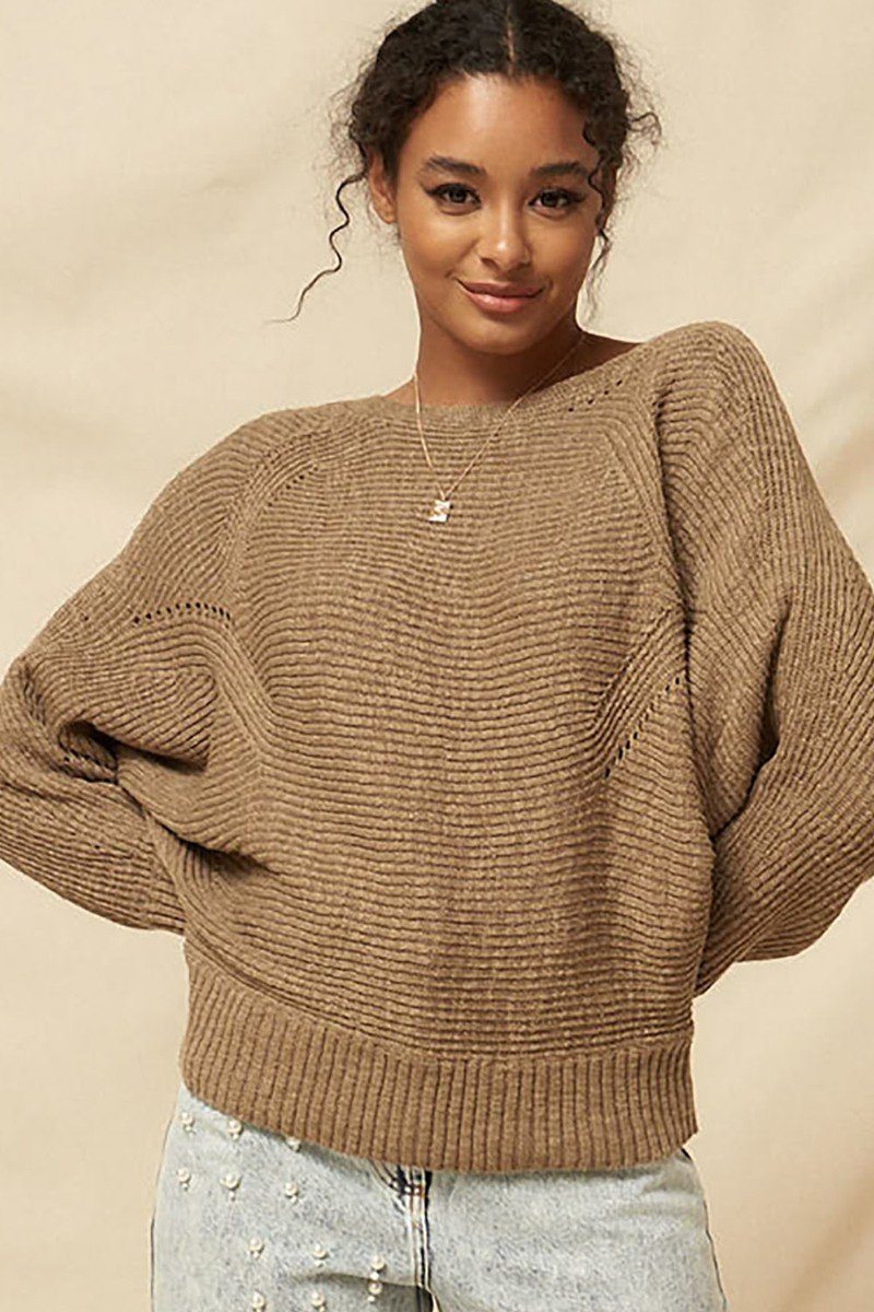 THE NOLA Ribbed Knit Sweater