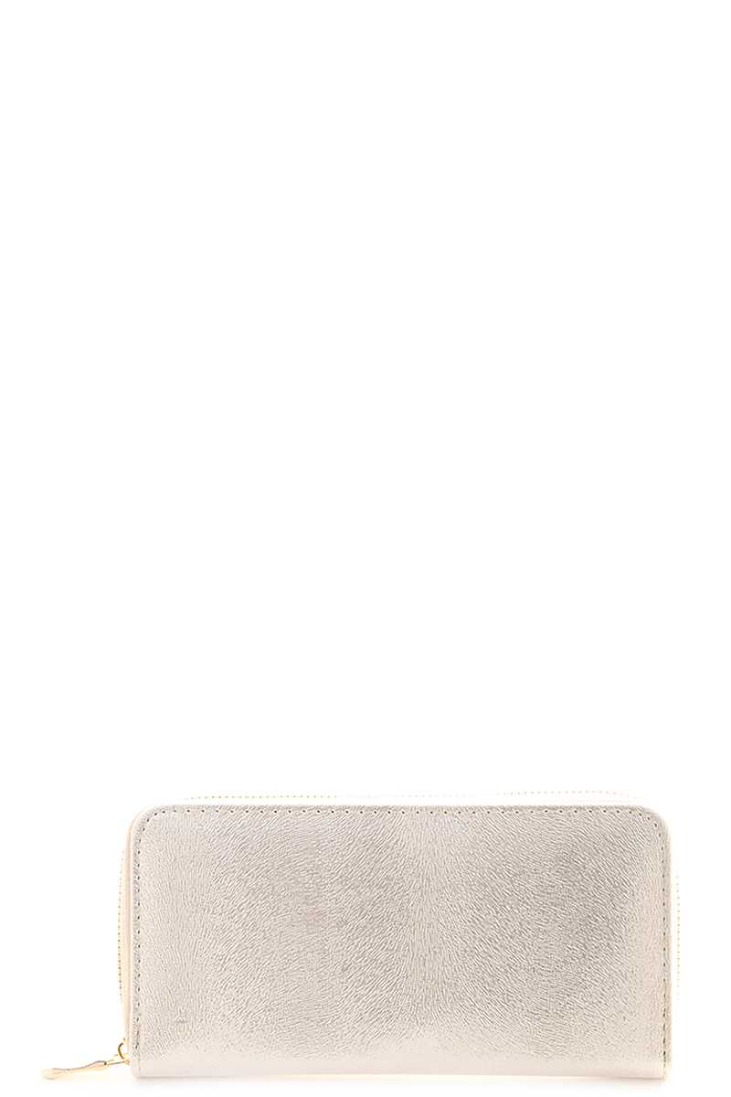 THE HALEY Shiny Color Zipper Wallet