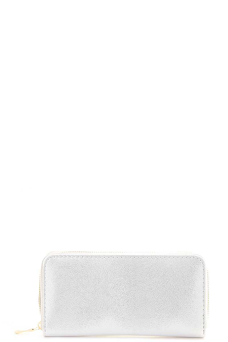 THE HALEY Shiny Color Zipper Wallet