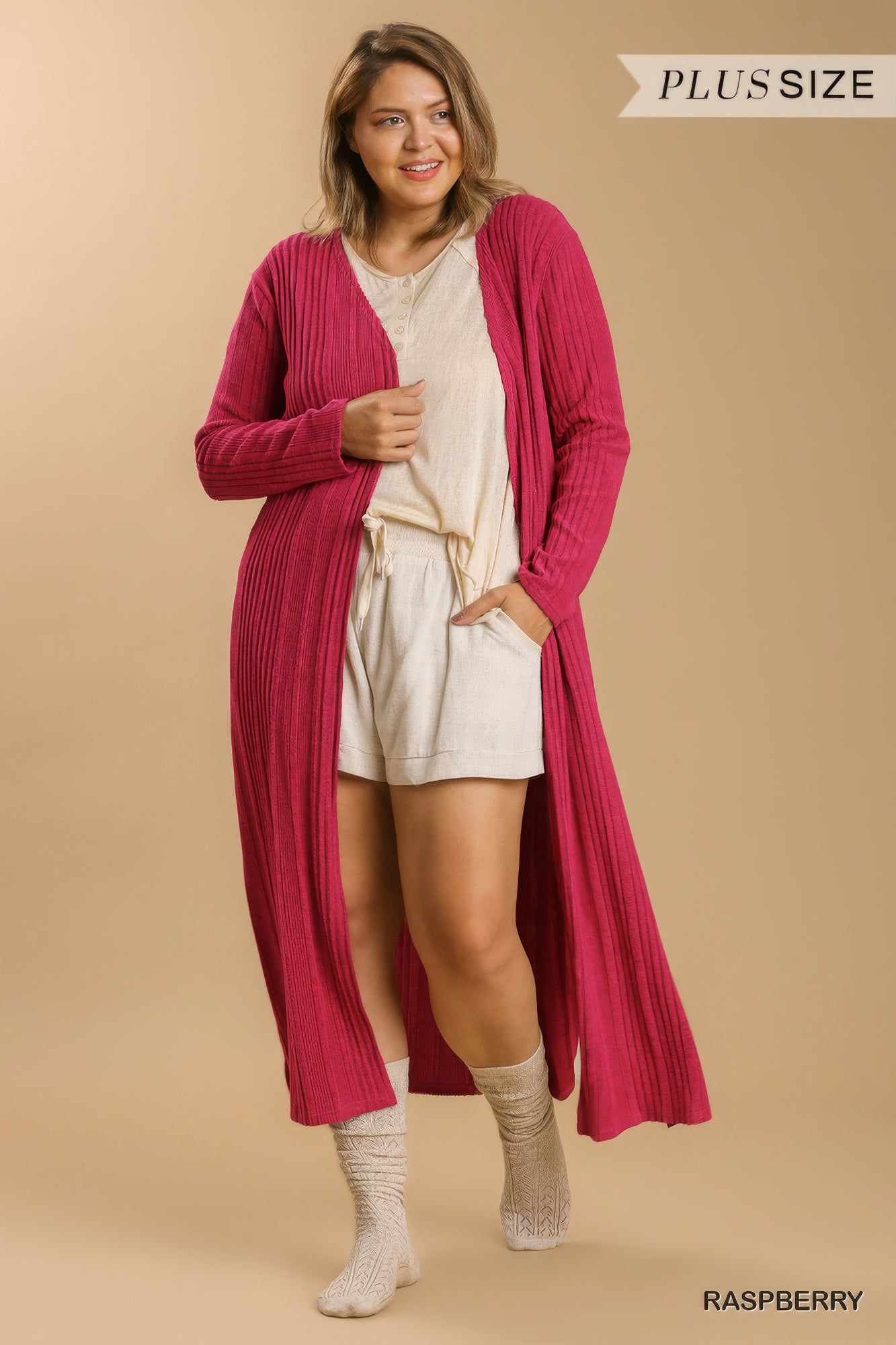 THE TANIA Open Front Long Body Cardigan