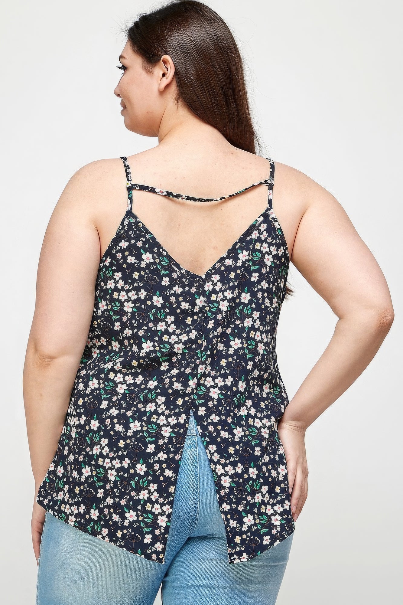 THE HALEY Plus Size, Ditsy Floral Print Cami Top