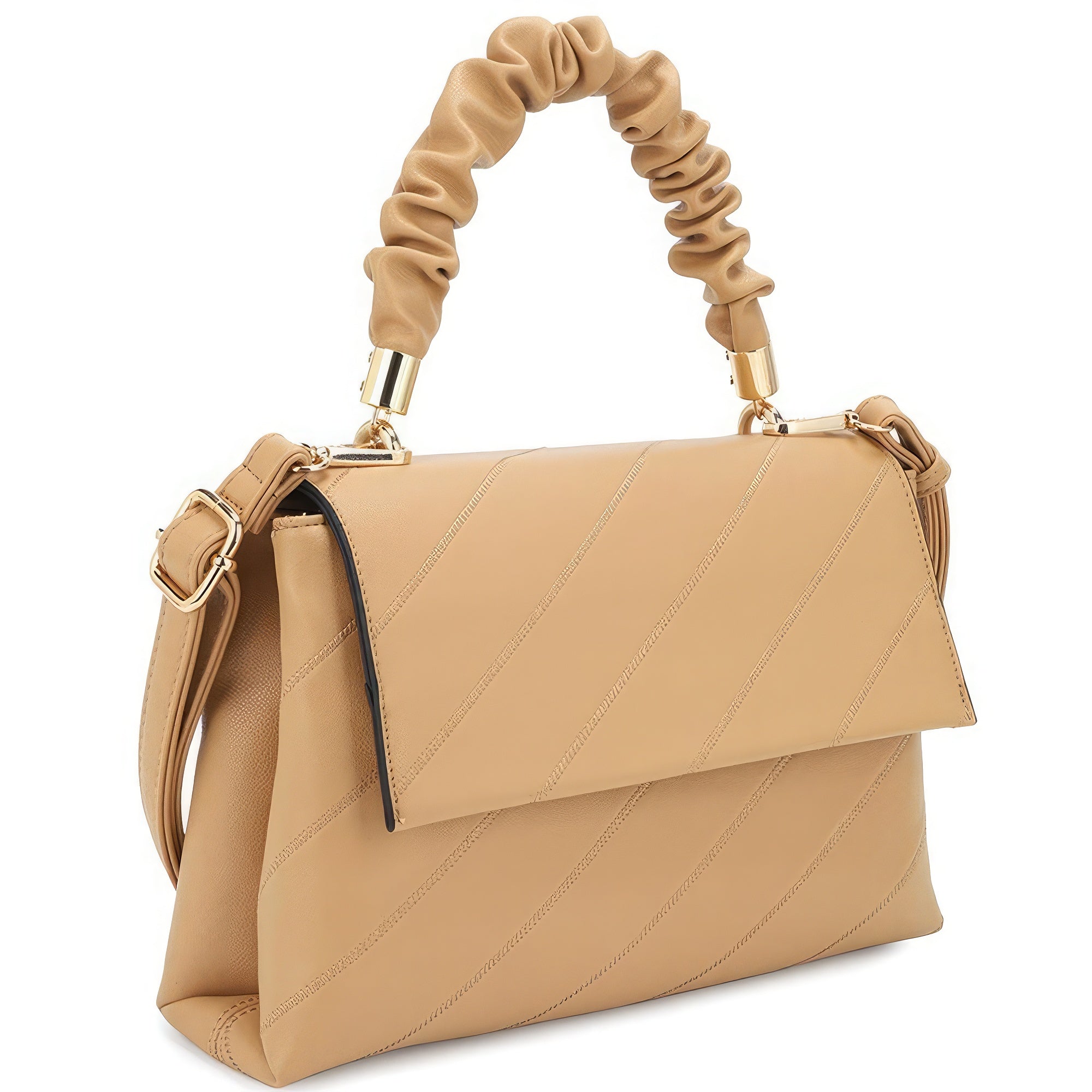 THE JESSIE Fashion Smooth Pattern Wrinkle Handle Crossbody Bag
