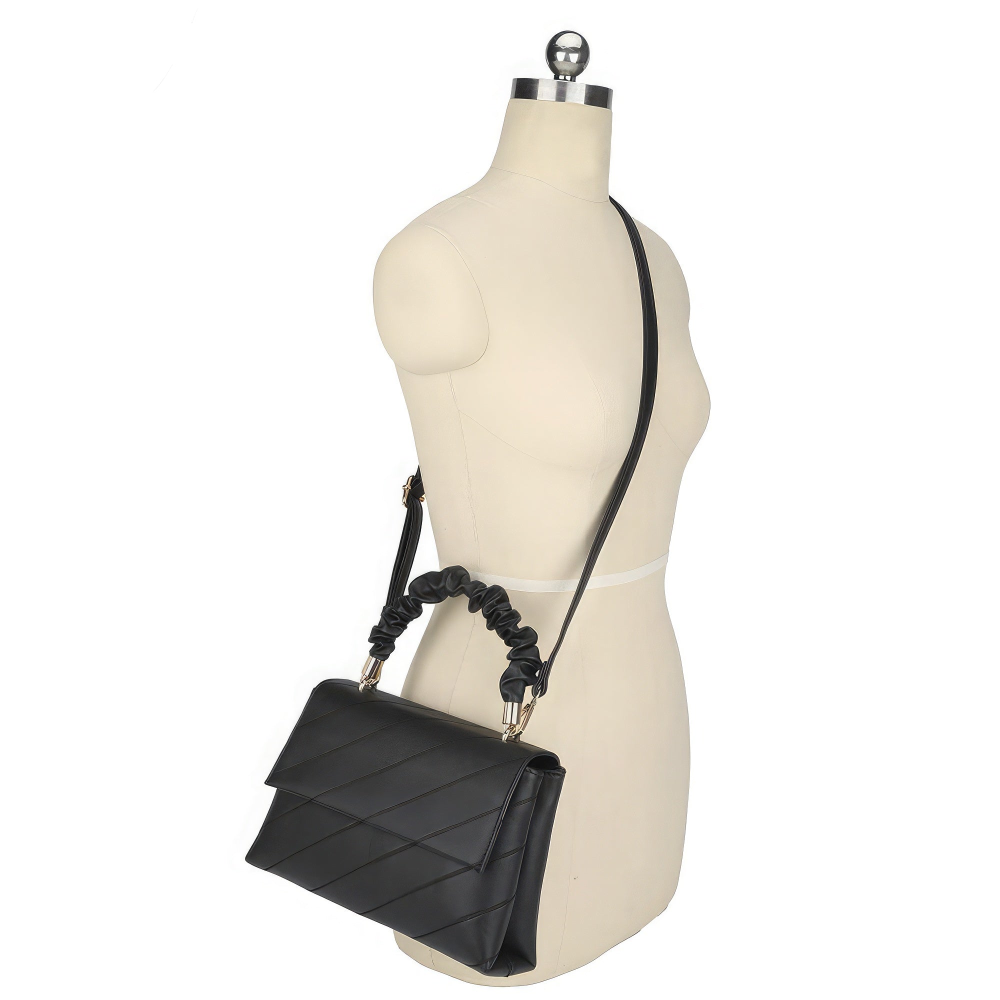 THE JESSIE Fashion Smooth Pattern Wrinkle Handle Crossbody Bag