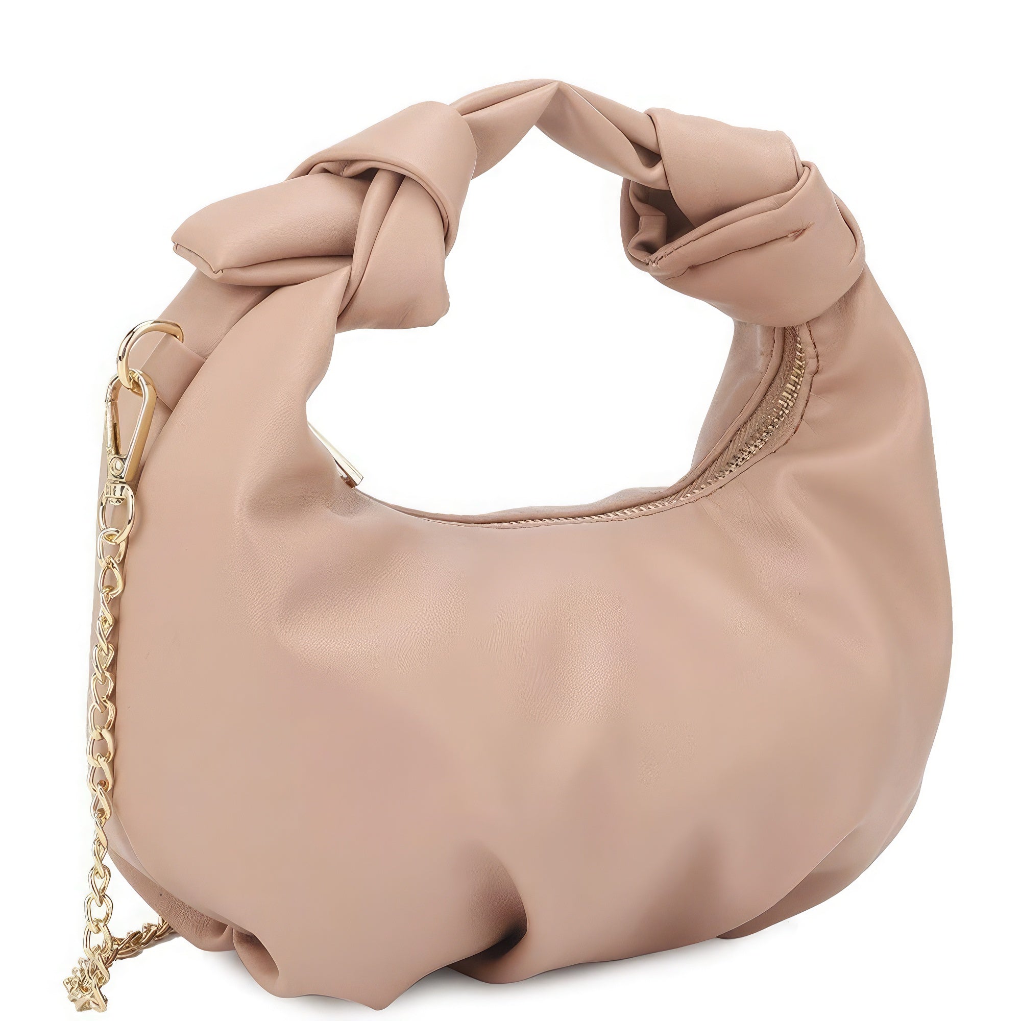 THE JENNIFER Smooth Round Handle Zipper Bag