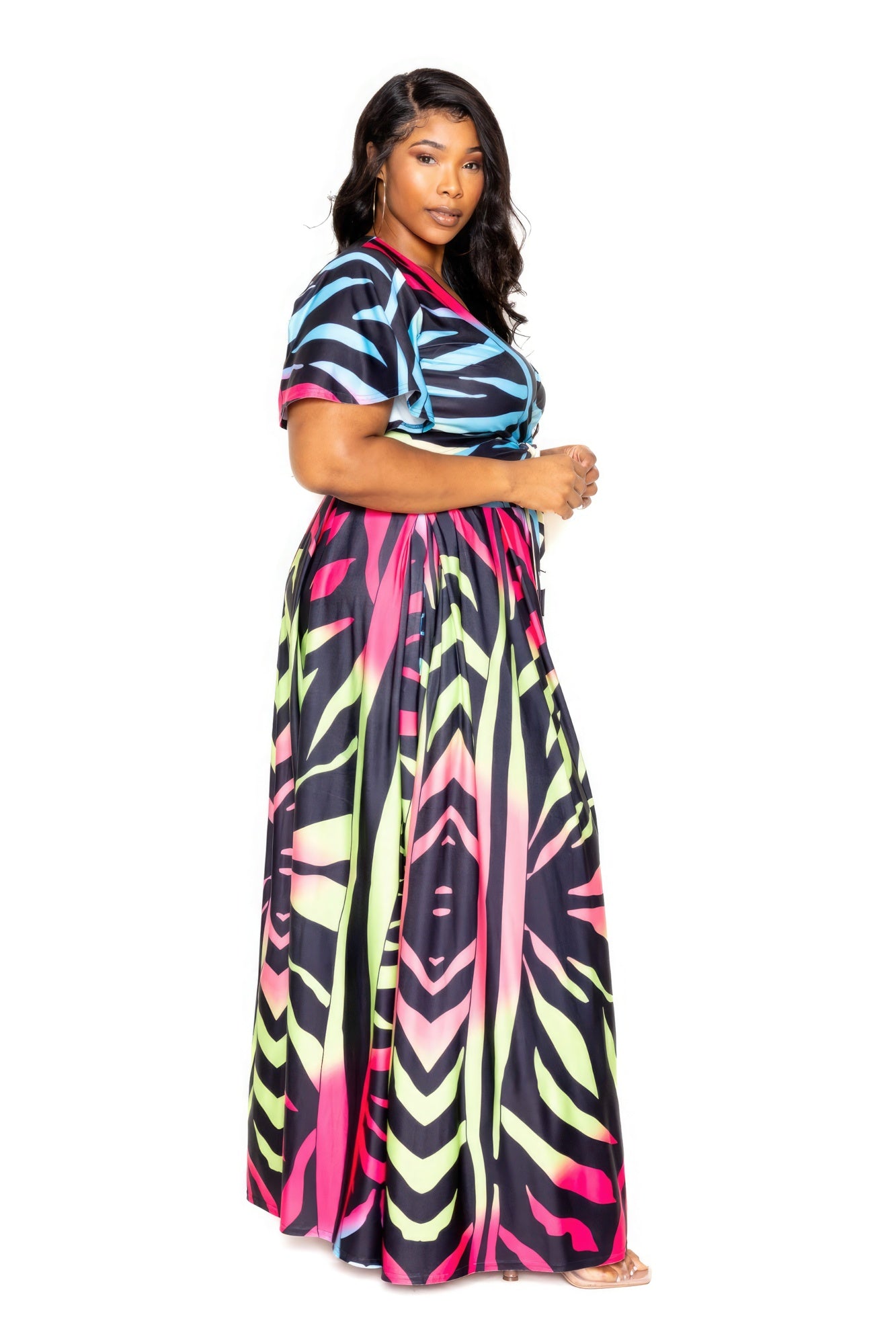 THE JACLYN Ombre Animal Maxi Skirt & Top Set