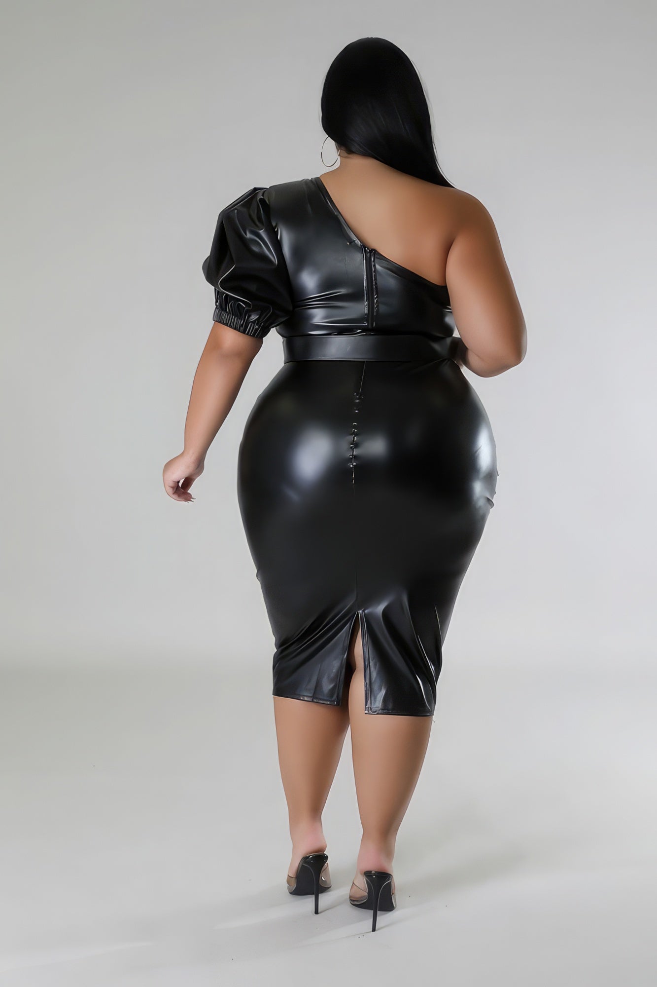 THE RUBY Faux Leather Semi-stretch Dress