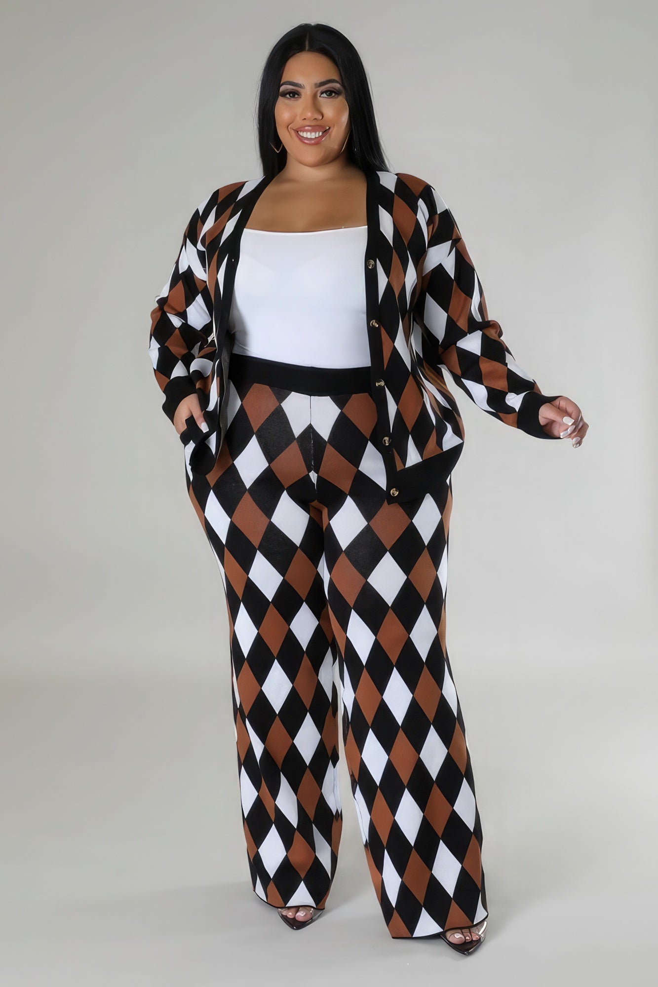THE MISSY Long Sleeves Stretch Pant Set