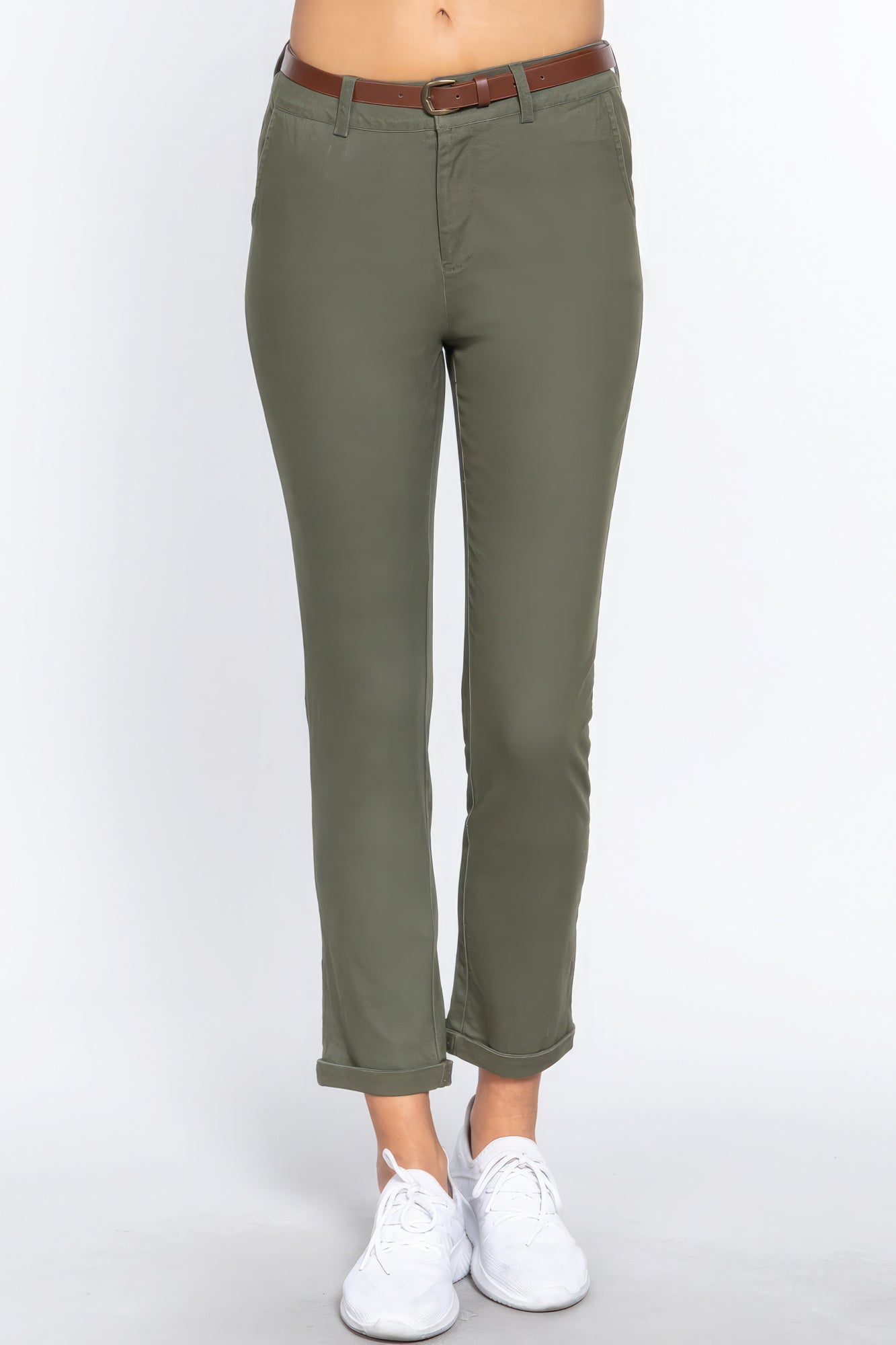 THE MARNI Cotton-span Twill Belted Long Pants