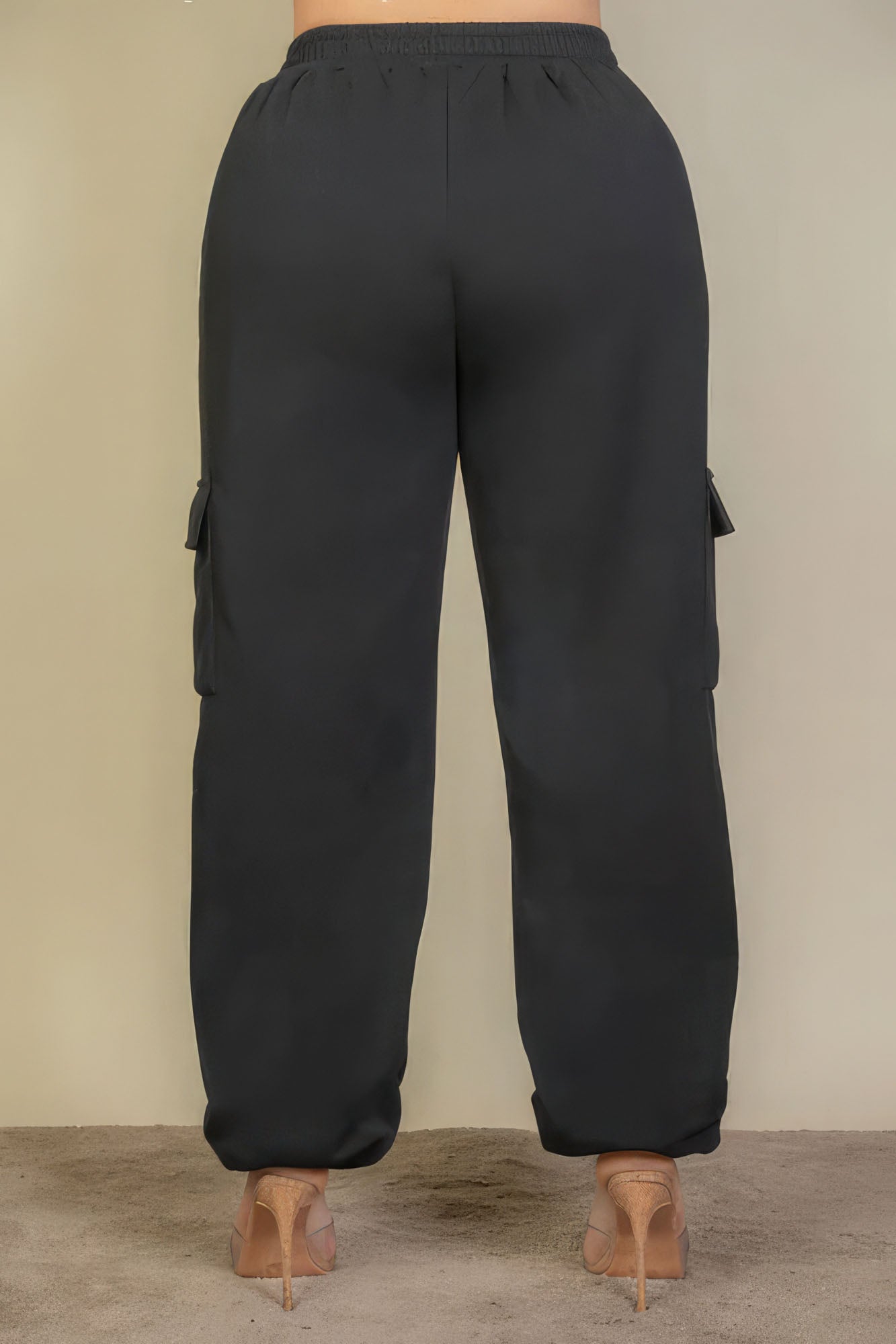 THE VANESSA Plus Size Side Pocket Drawstring Waist Sweatpants